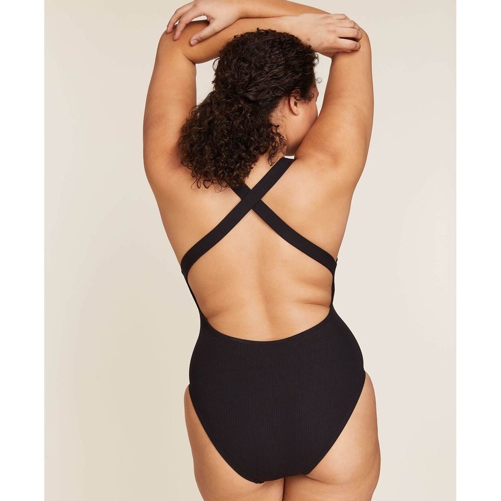 Andie Swim The Tulum One Piece Swimsuit Ribbed Black Size 2X - Picture 2 of 8